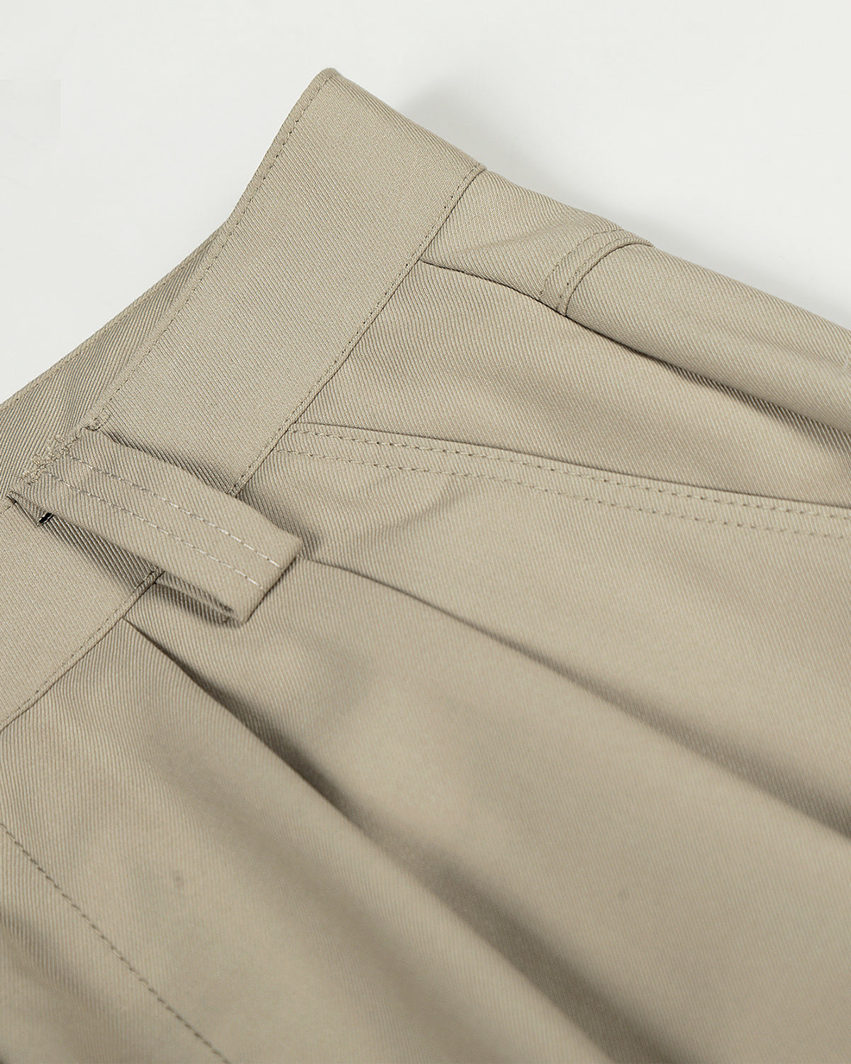 Omygoods Rope Belt Wide Leg Tailored Pants