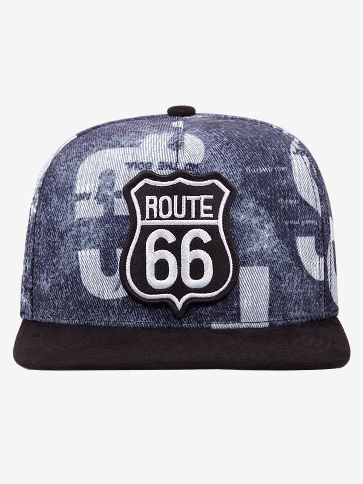 Omygoods Route 66 Embroidered Snapback Hat