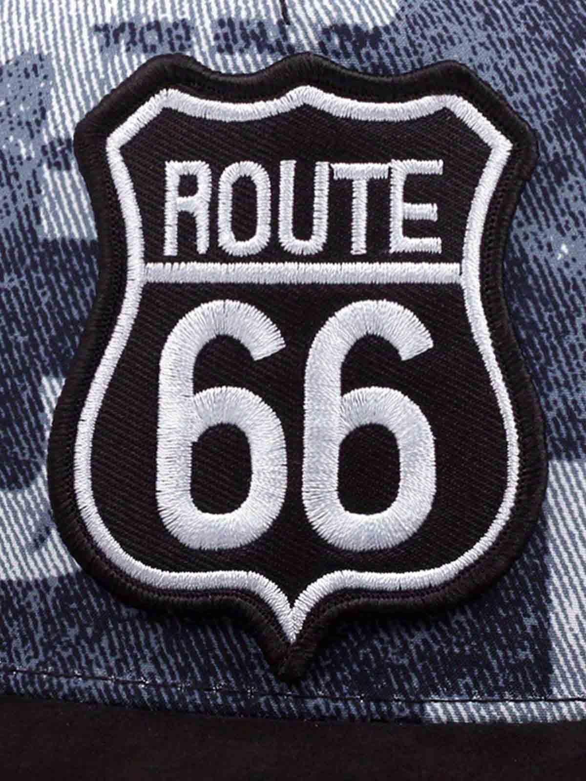 Omygoods Route 66 Embroidered Snapback Hat