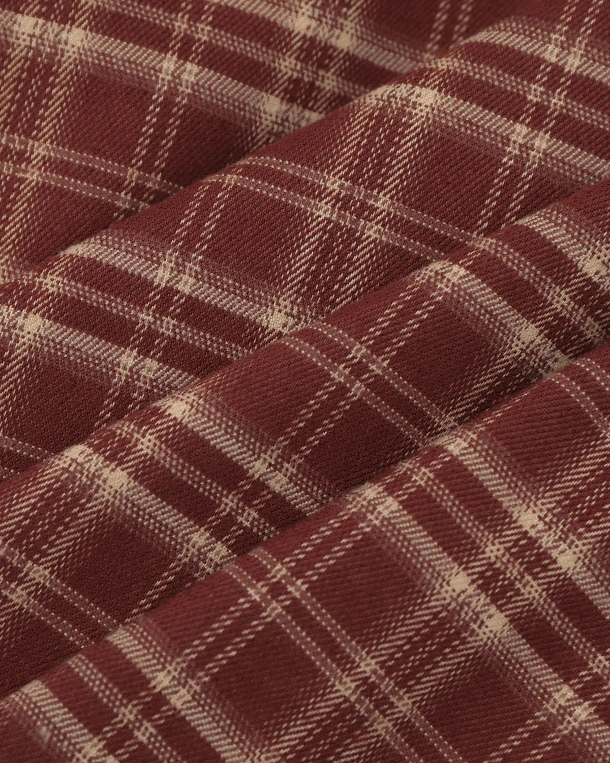 Omygoods Script Embroidered Plaid Long-Sleeve Shirt