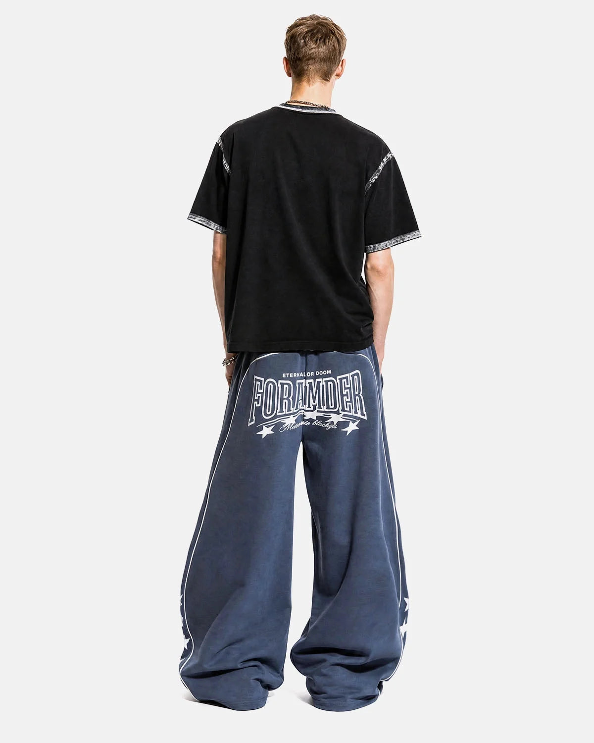 Omygoods Script Graphic Barrel Sweatpants