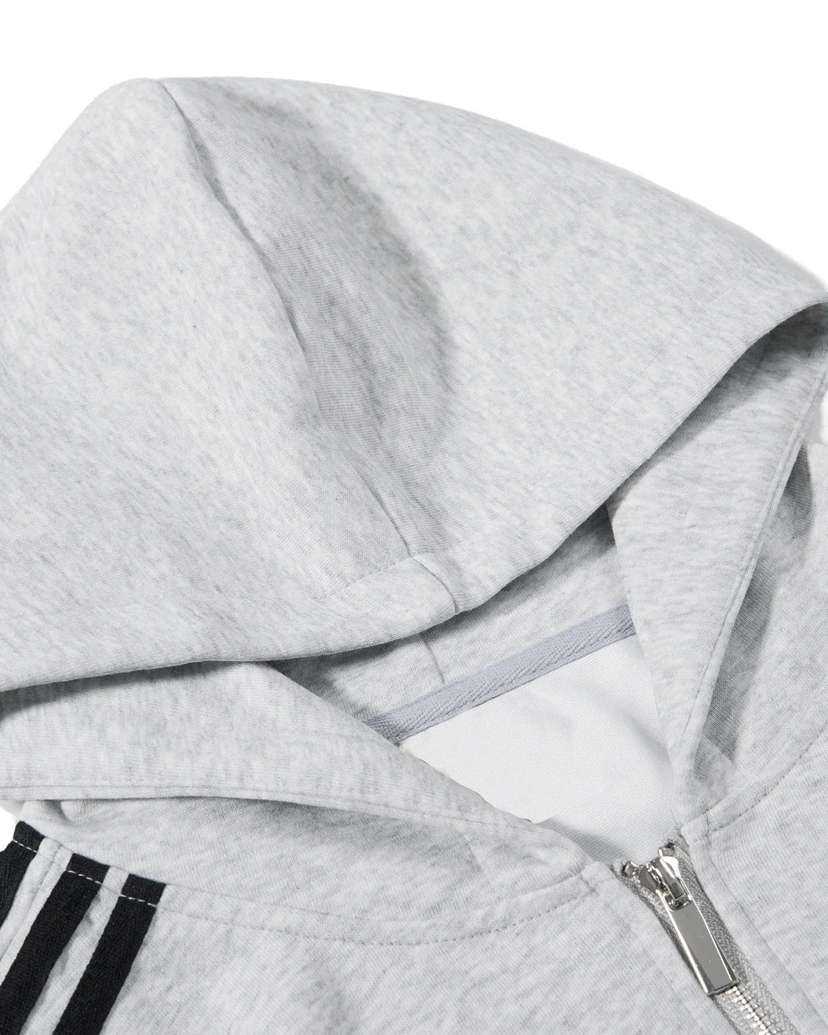 Omygoods Script Graphic Boxy Zip Up Hoodie