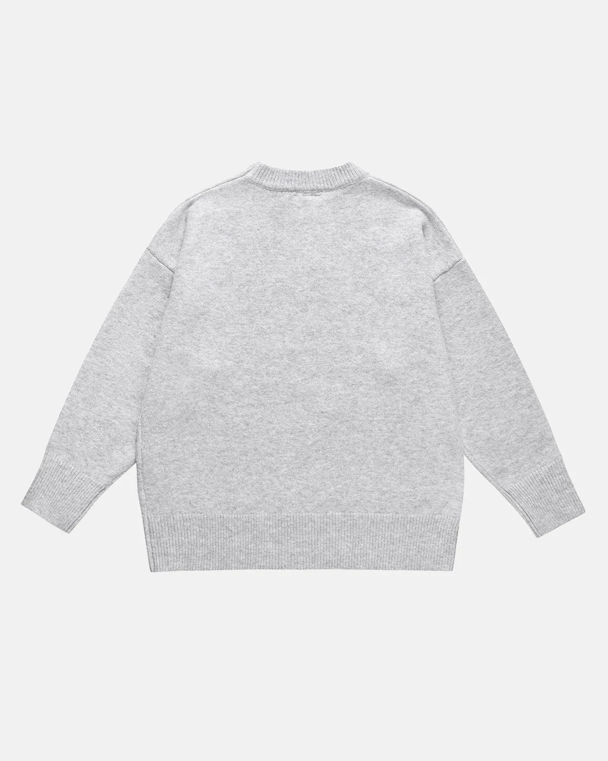 Omygoods Script Letter Graphic Knit Sweater