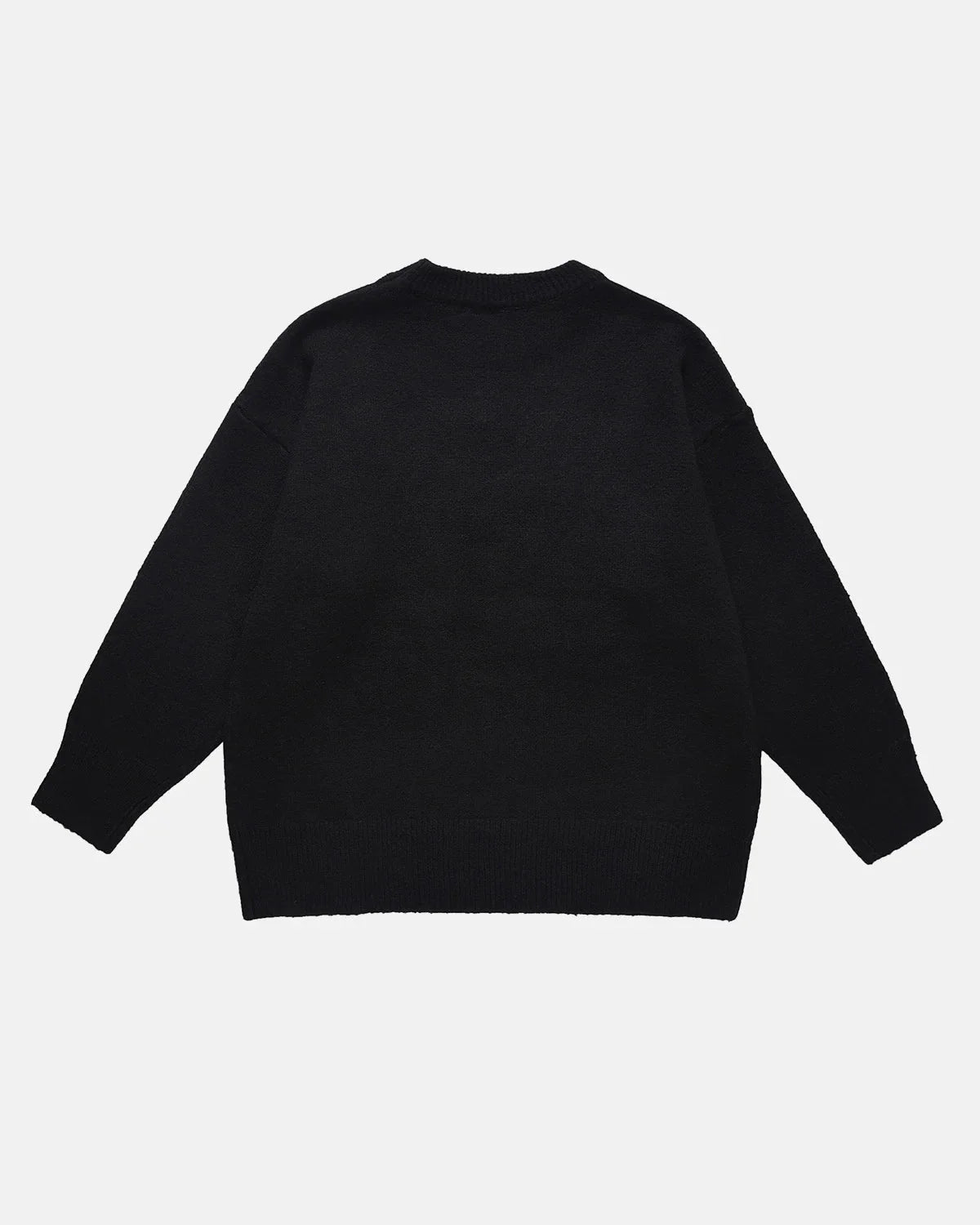 Omygoods Script Letter Graphic Knit Sweater
