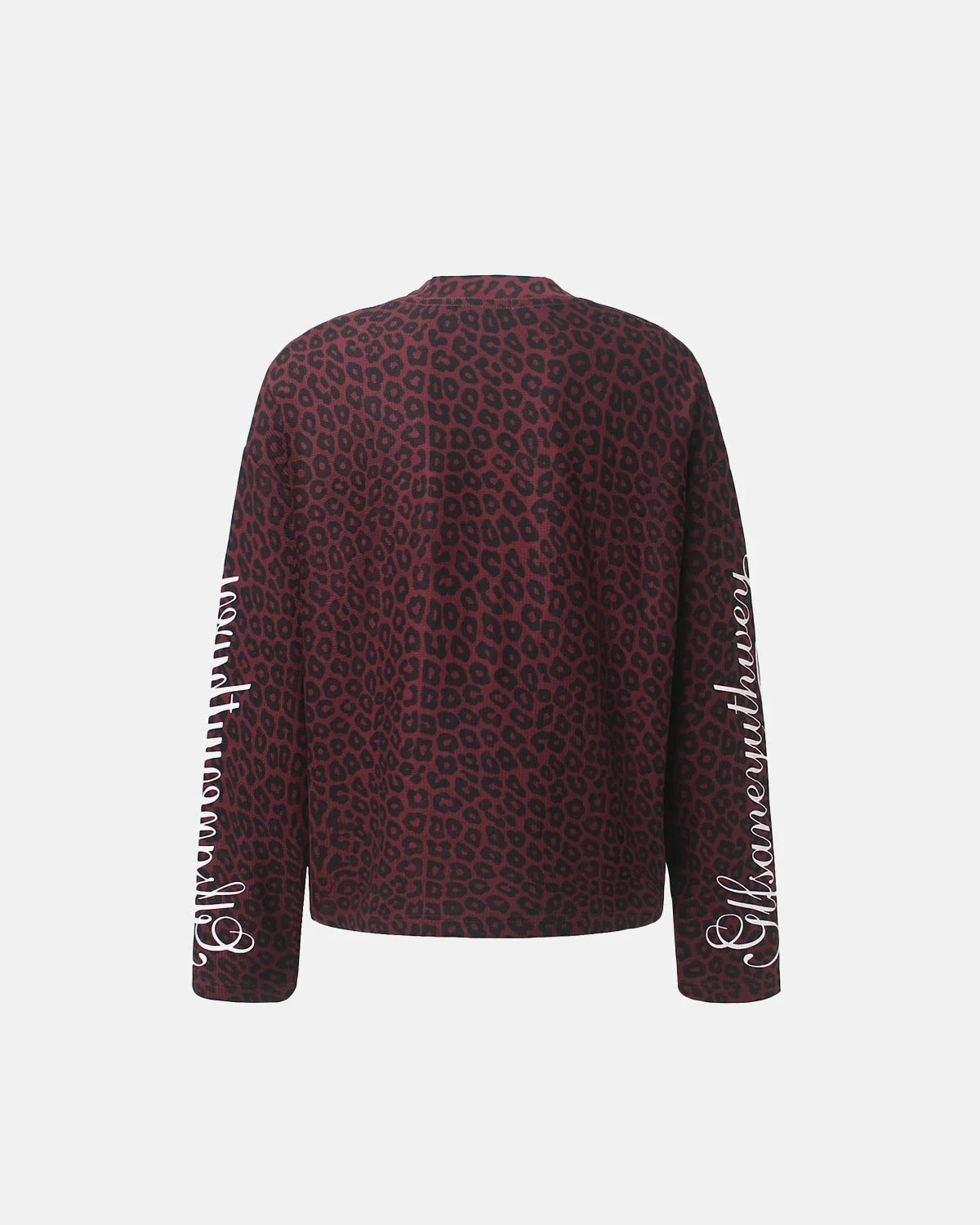 Omygoods Script Sleeve Graphic Waffle T-Shirt