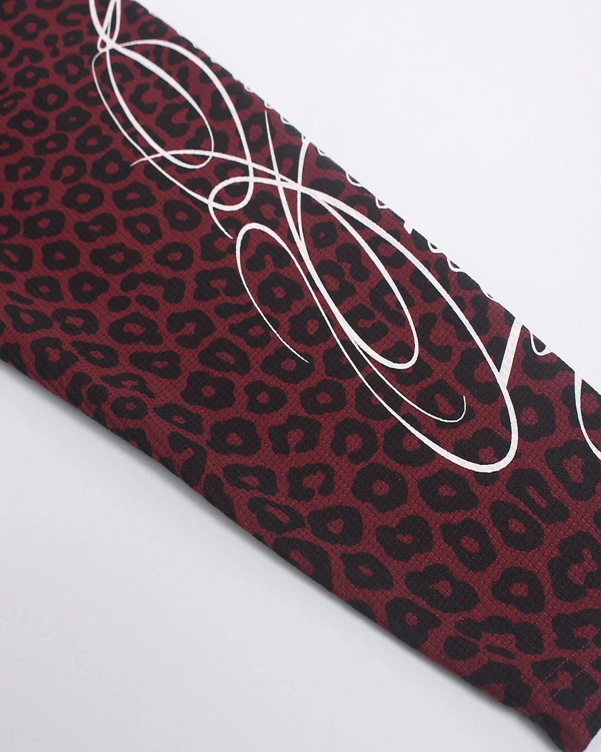 Omygoods Script Sleeve Graphic Waffle T-Shirt