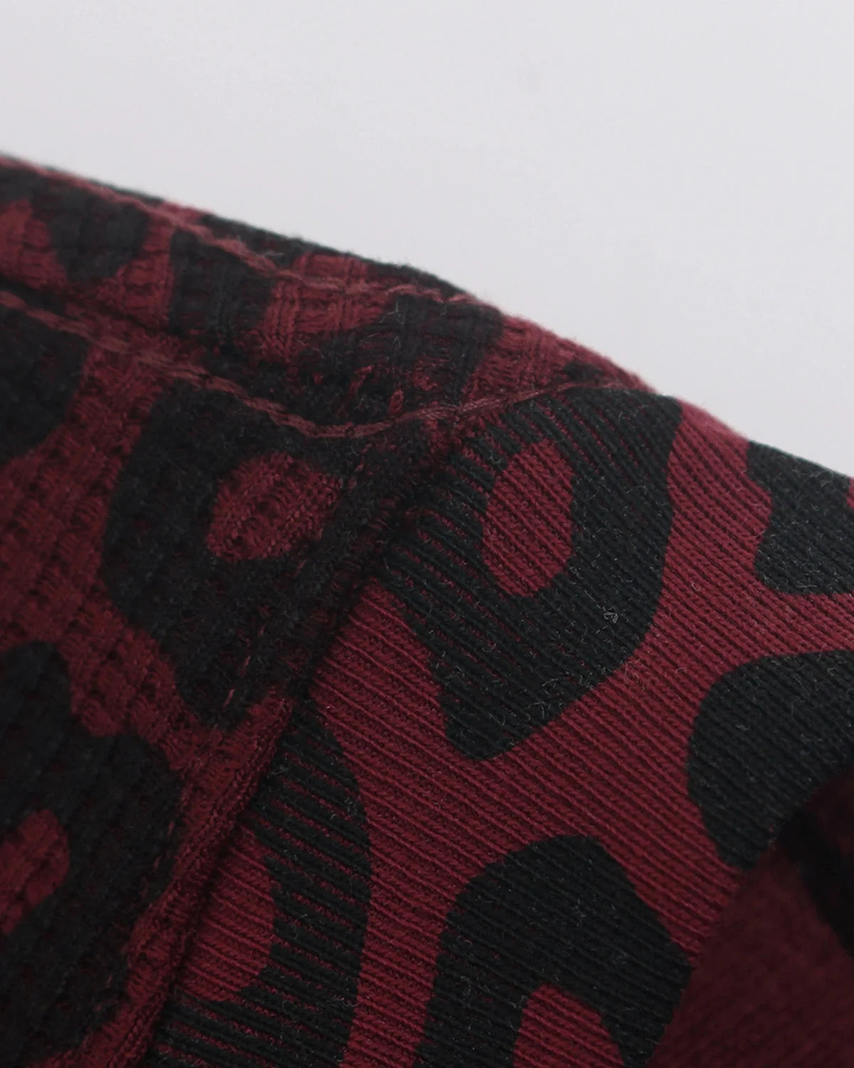 Omygoods Script Sleeve Graphic Waffle T-Shirt