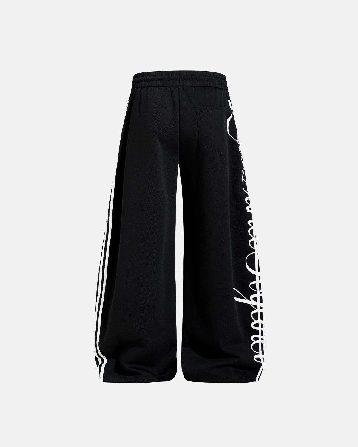 Omygoods Script Stripe Baggy Sweatpants