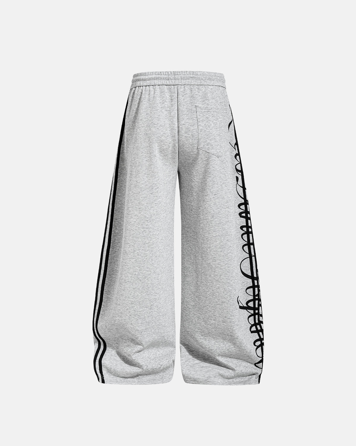 Omygoods Script Stripe Baggy Sweatpants