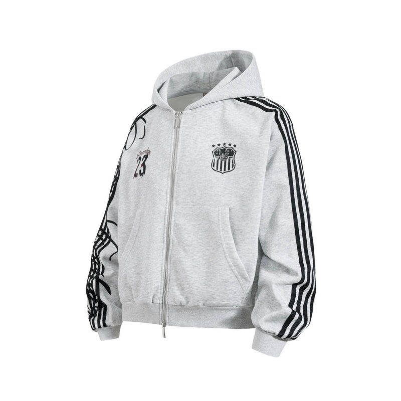 Omygoods Script Stripe Baggy Sweatpants
