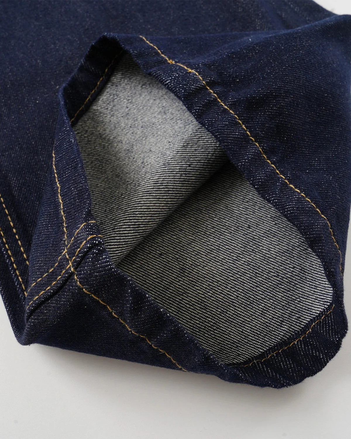 Omygoods Selvedge Buckle Baggy Jeans