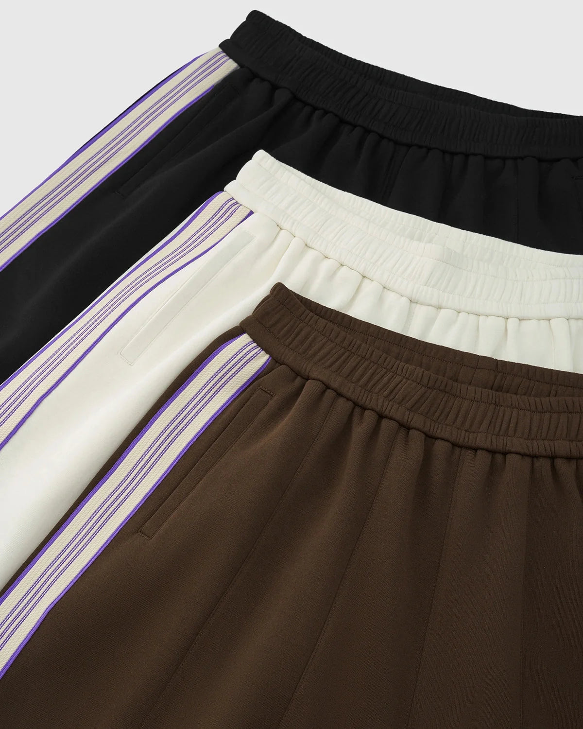 Omygoods Side Stripe Wide Leg Track Pants