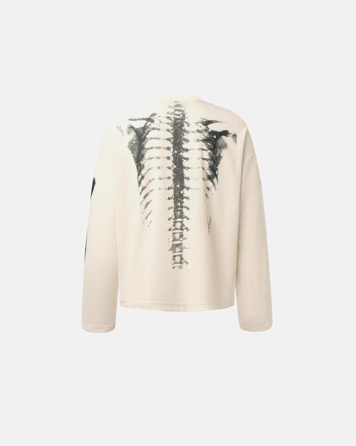 Omygoods Skeleton Graphic Washed Long Sleeve