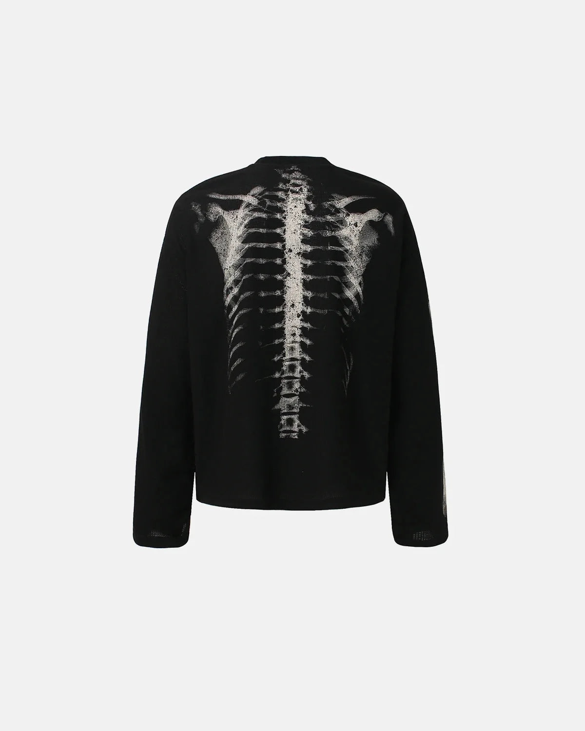 Omygoods Skeleton Graphic Washed Long Sleeve