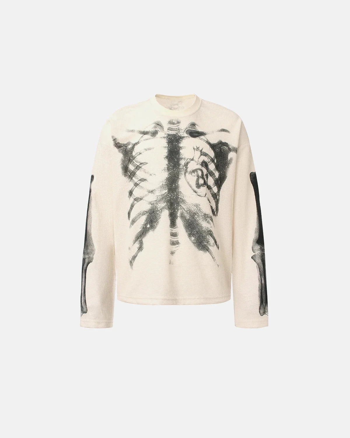 Omygoods Skeleton Graphic Washed Long Sleeve