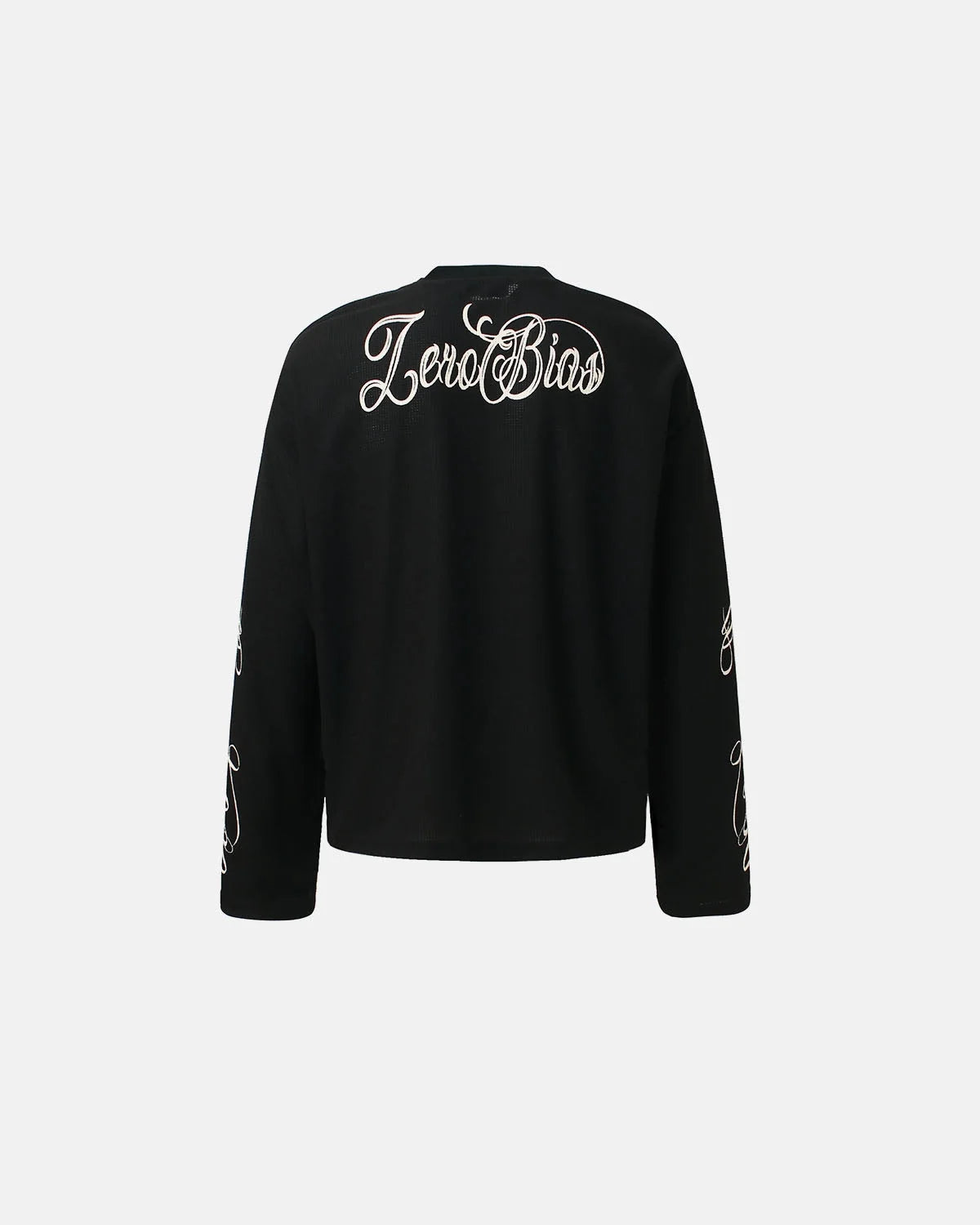 Omygoods Slogan Graphic Waffle Long Sleeve T-Shirt
