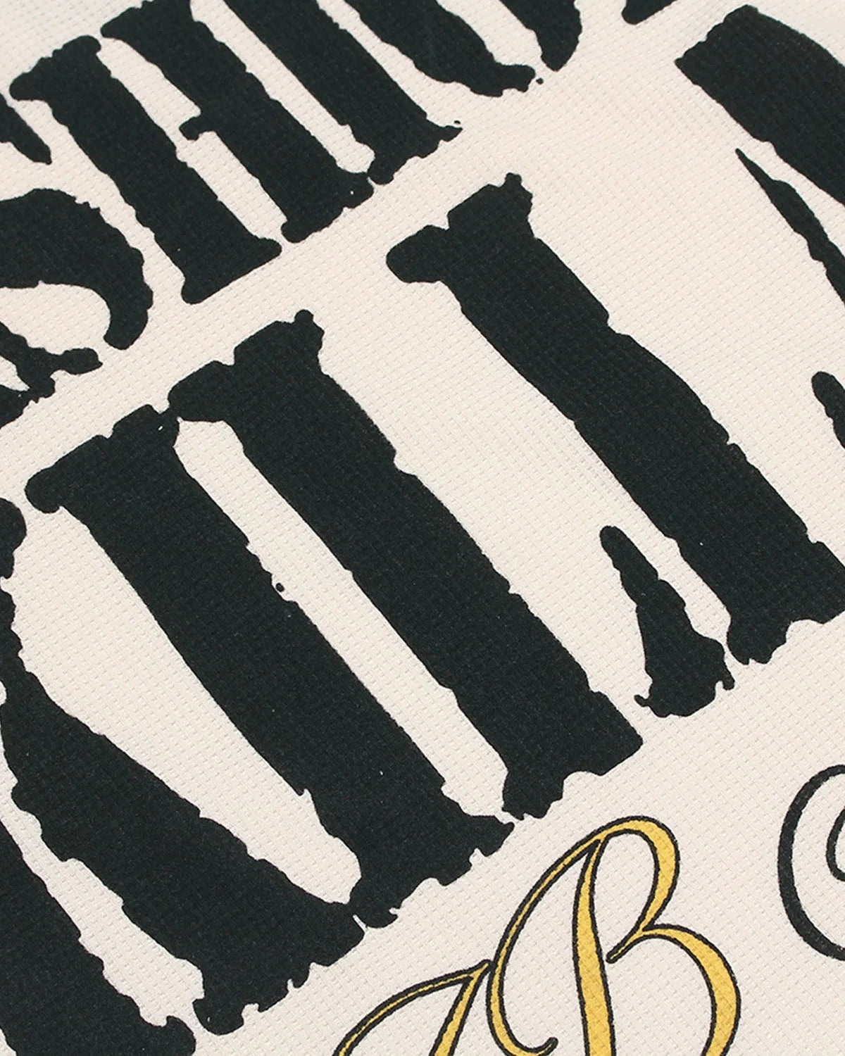 Omygoods Slogan Graphic Waffle Long Sleeve T-Shirt