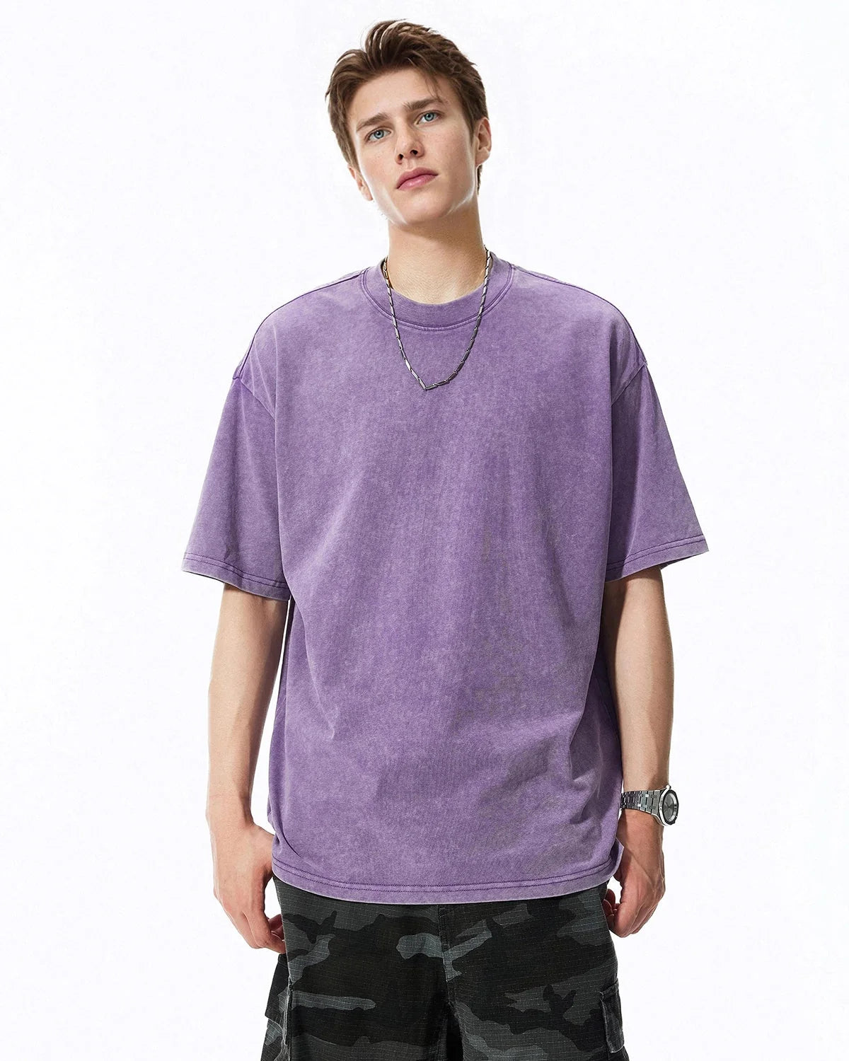 Omygoods Snow Flakes Wash Tee