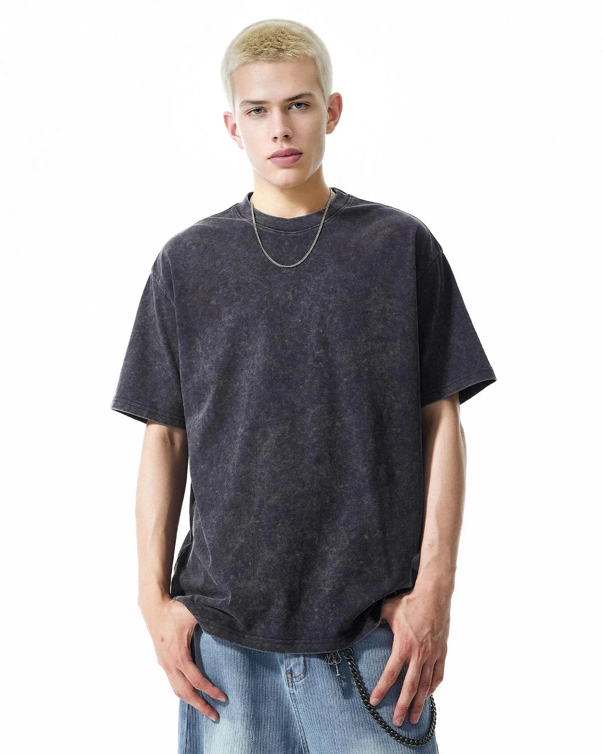 Omygoods Snow Flakes Wash Tee