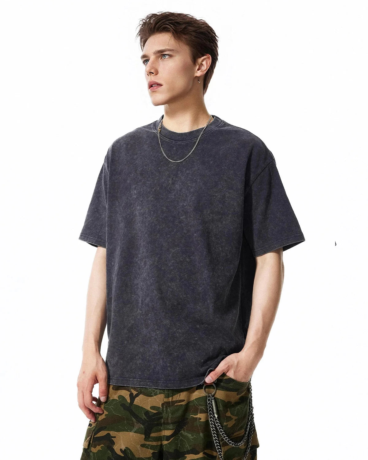 Omygoods Snow Flakes Wash Tee