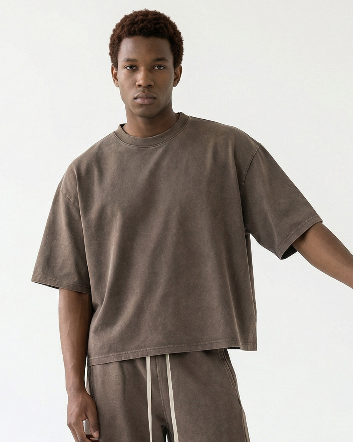 Omygoods Snow Washed Heavyweight Boxy T-Shirt