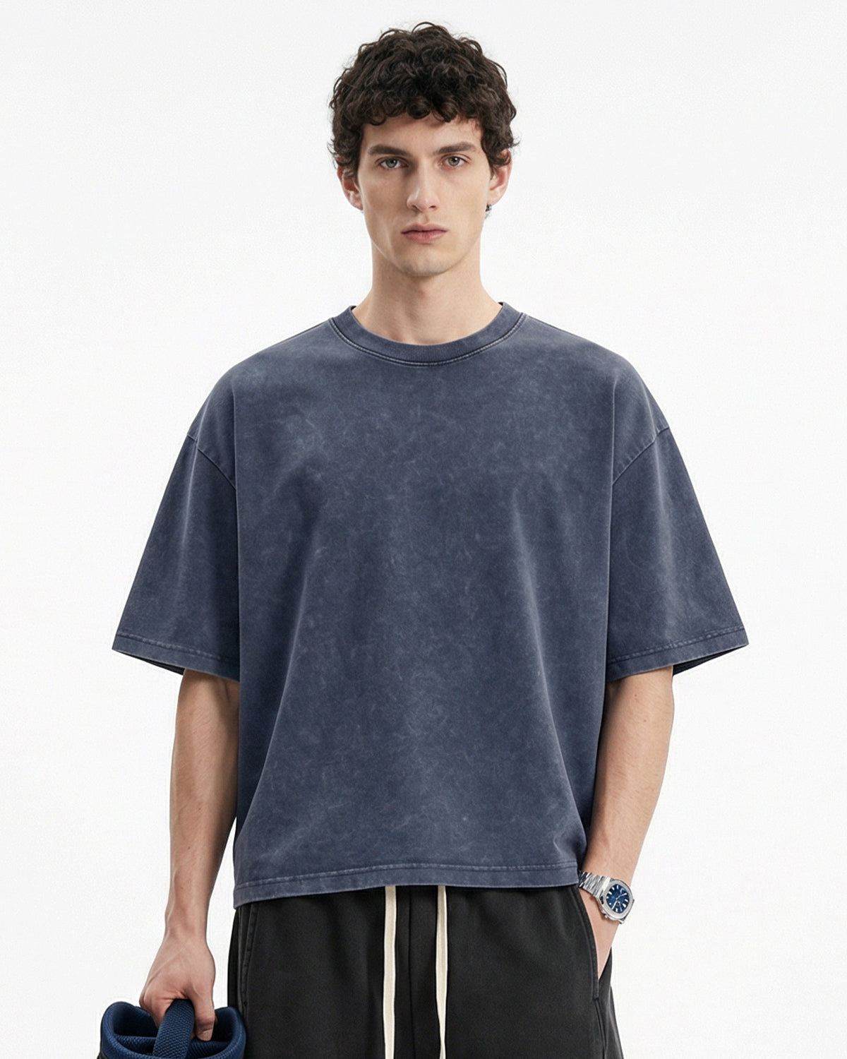Omygoods Snow Washed Heavyweight Boxy T-Shirt