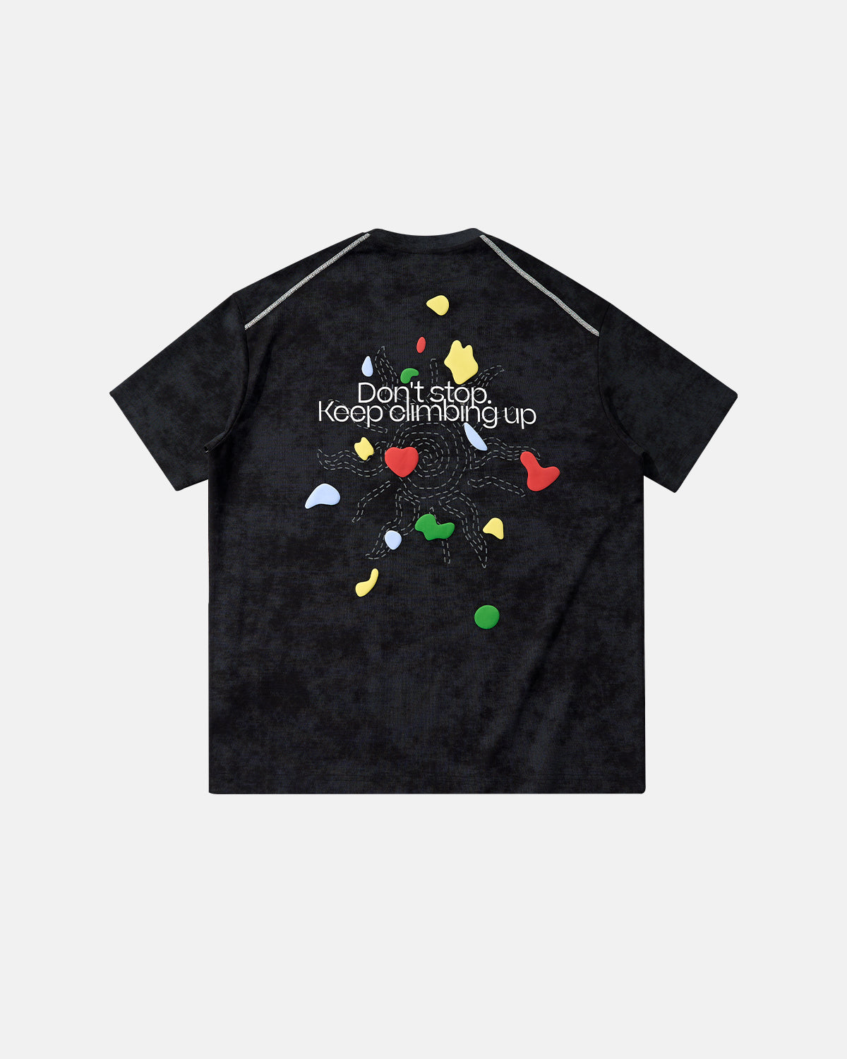 Omygoods Climbing Graphic Puff Print T-Shirt