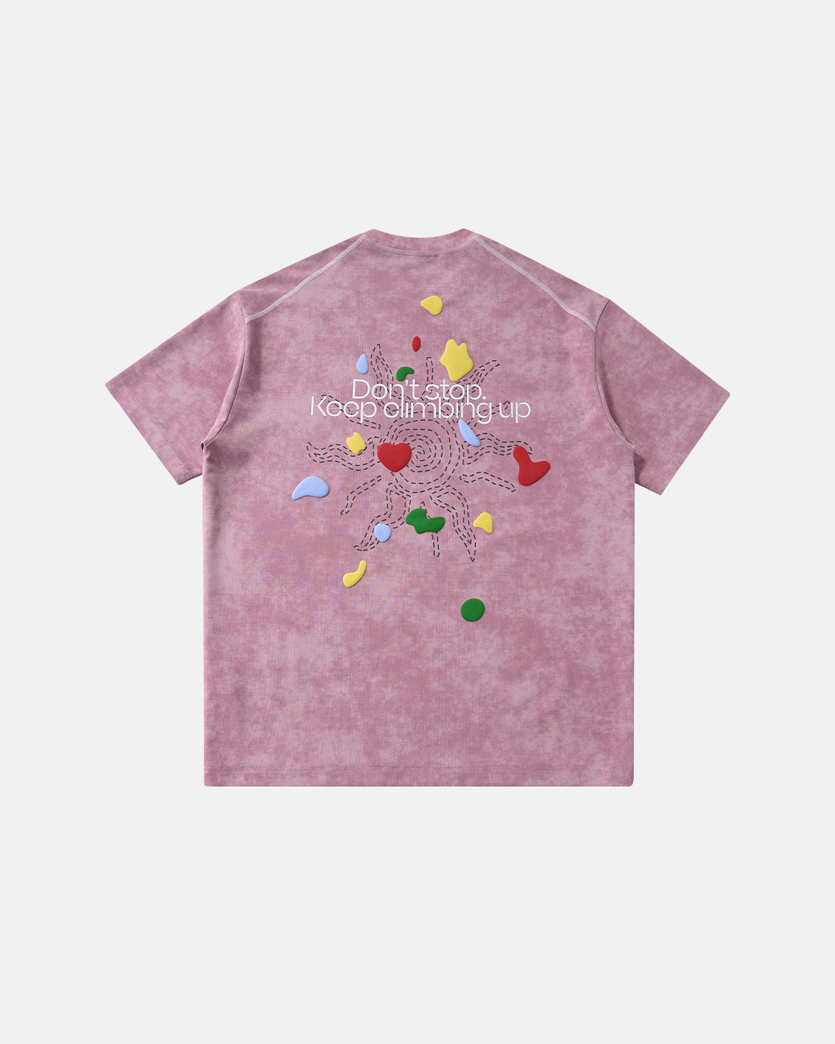 Omygoods Climbing Graphic Puff Print T-Shirt