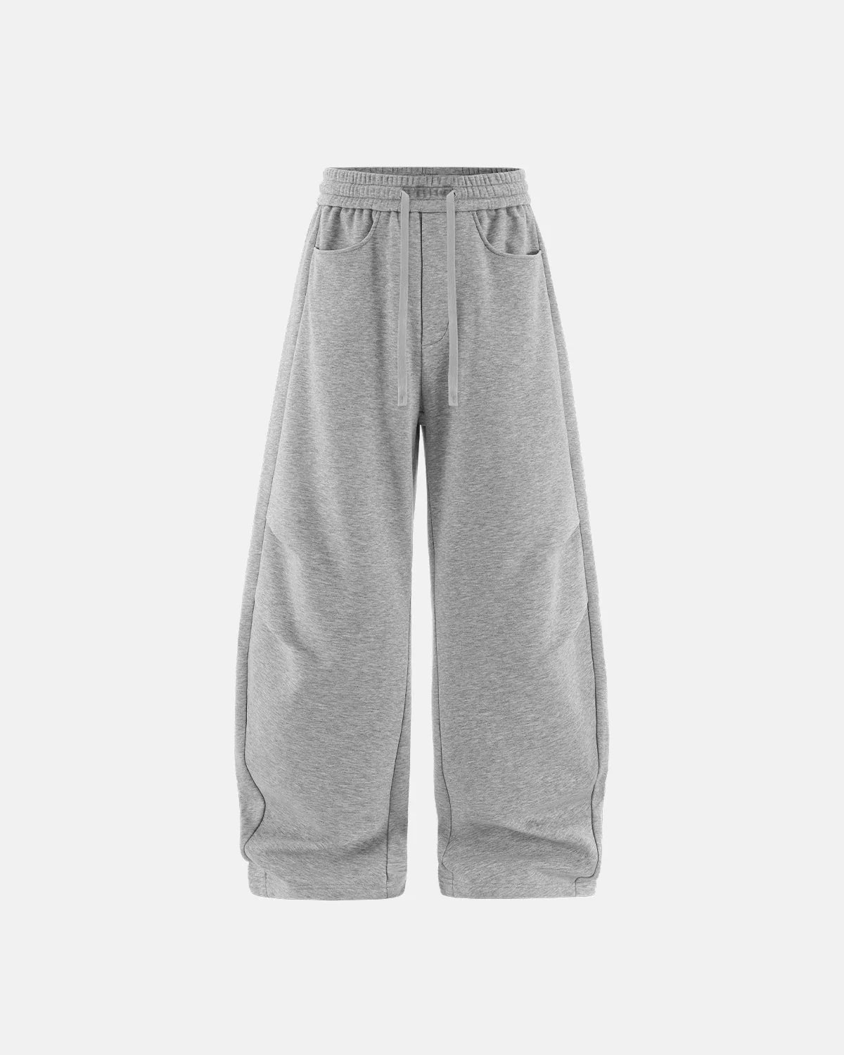 Omygoods Solid Color Fleece Barrel Sweatpant