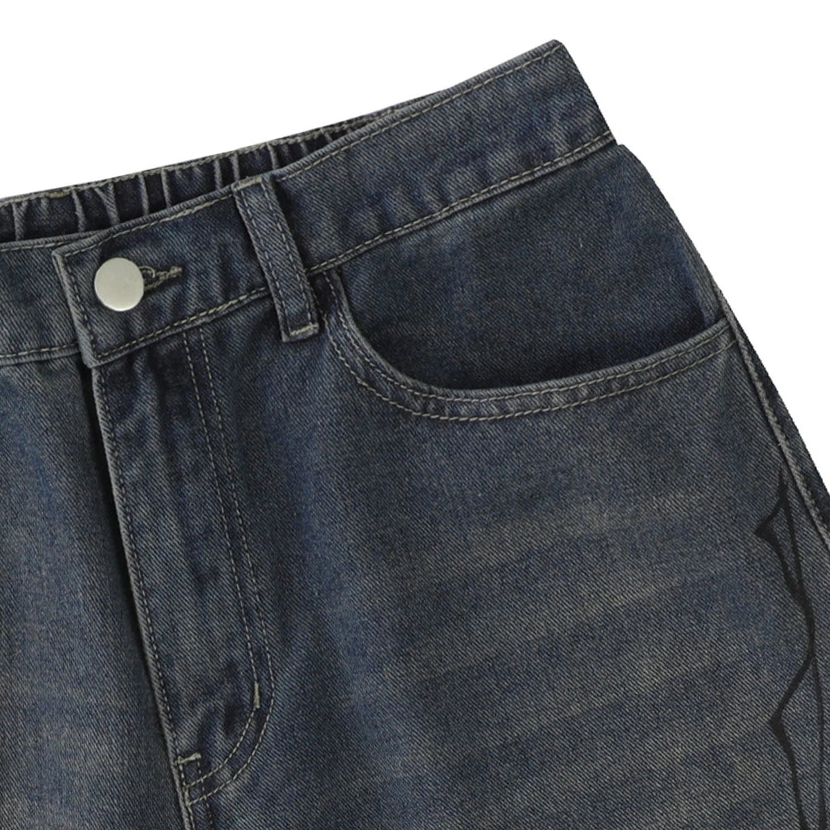 Omygoods Spider Straight Leg Jorts