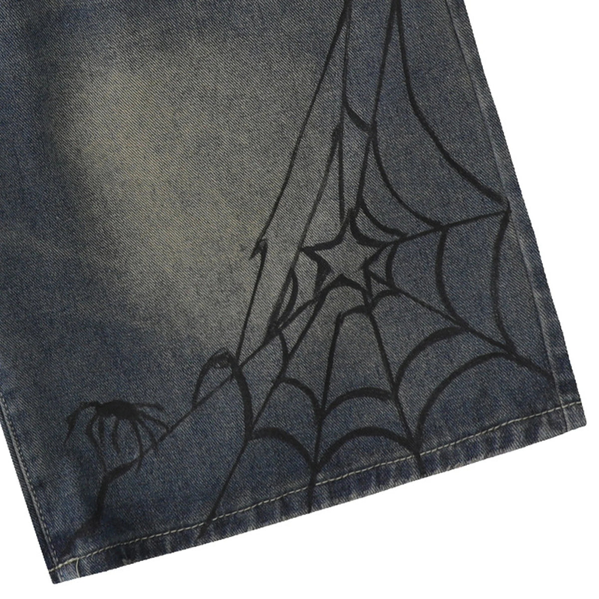 Omygoods Spider Straight Leg Jorts