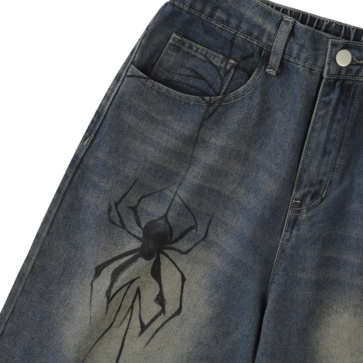 Omygoods Spider Straight Leg Jorts
