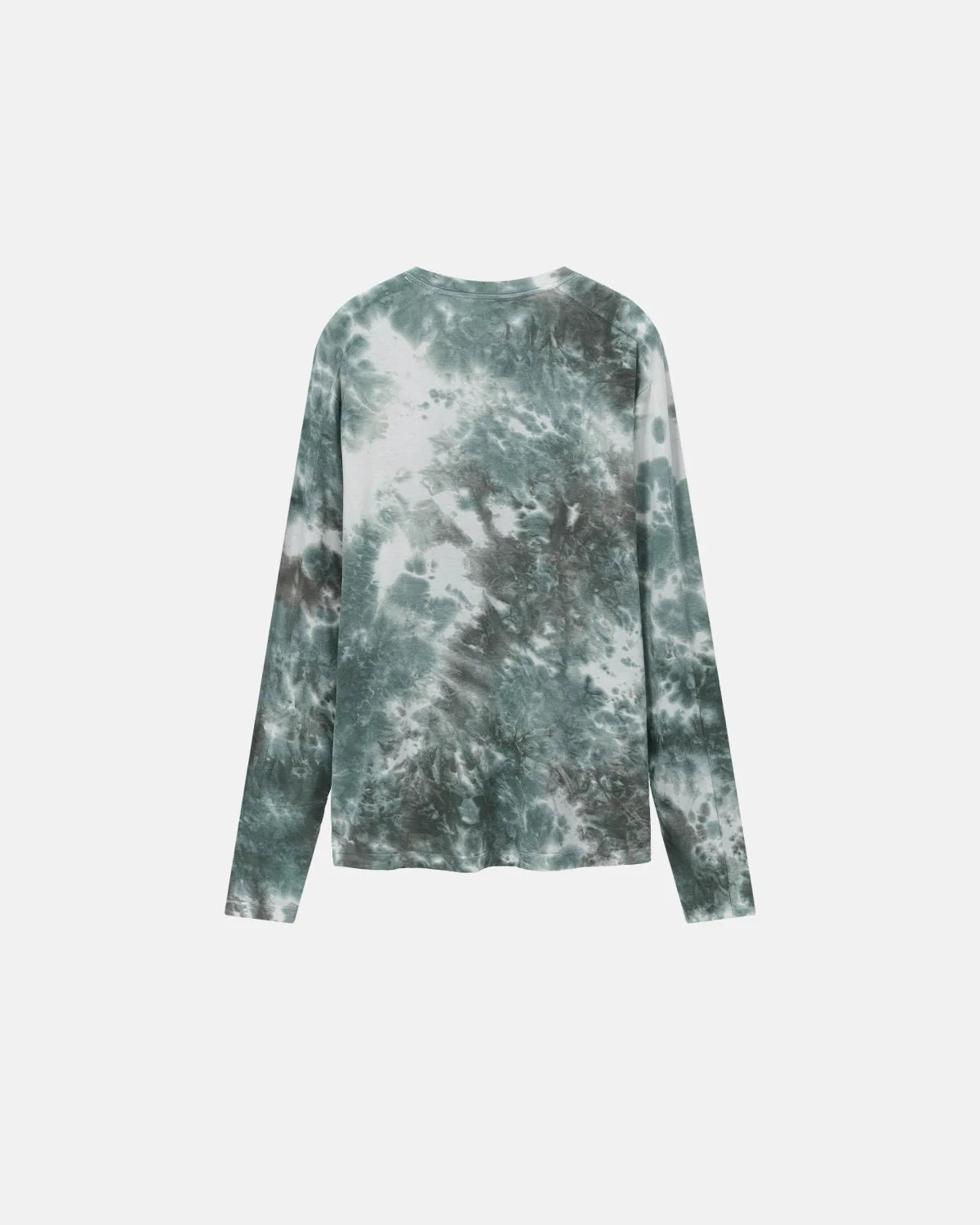 Omygoods Spiral Tie-Dye Wool Blend Long Sleeve T-Shirt