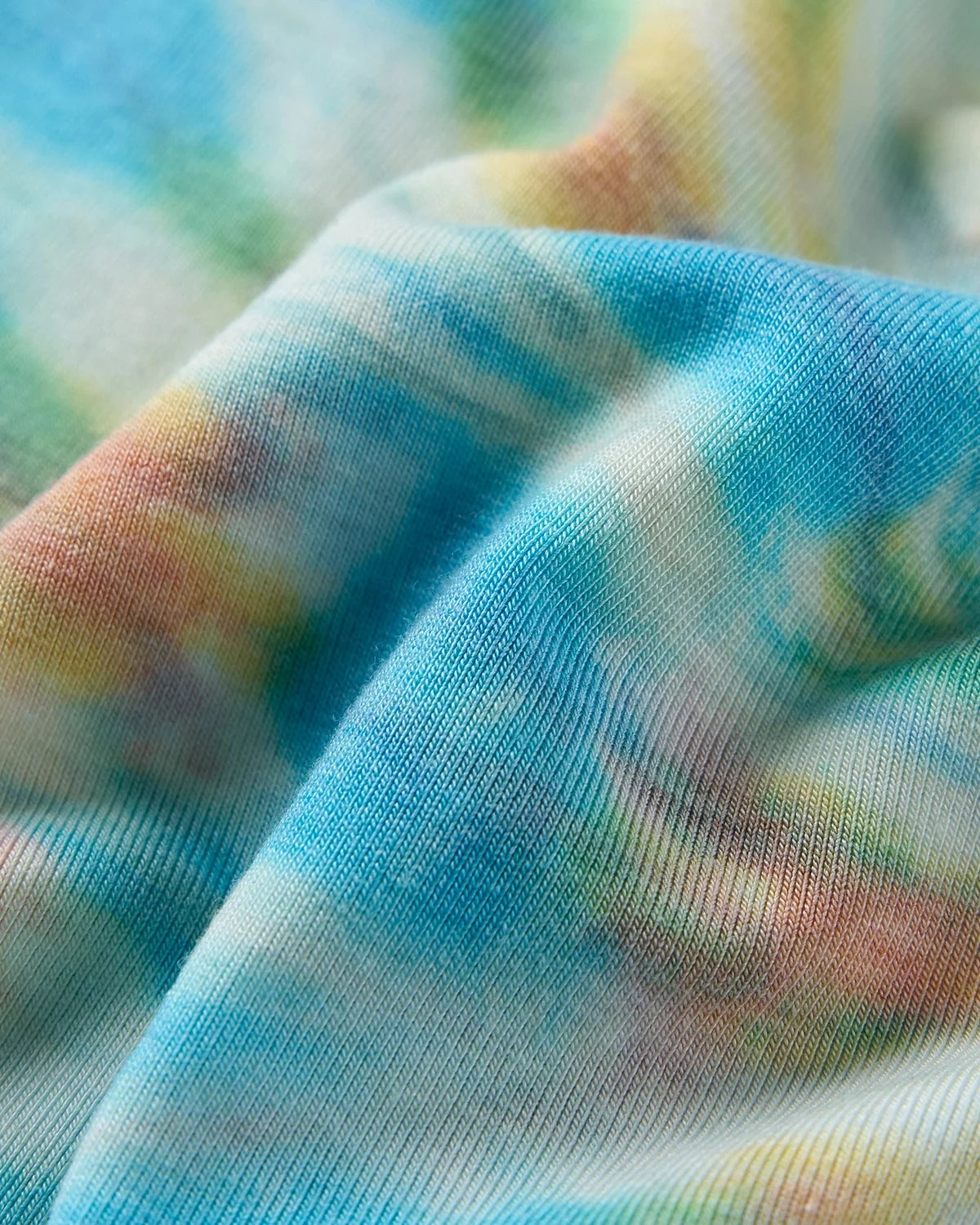 Omygoods Spiral Tie-Dye Wool Blend Long Sleeve T-Shirt