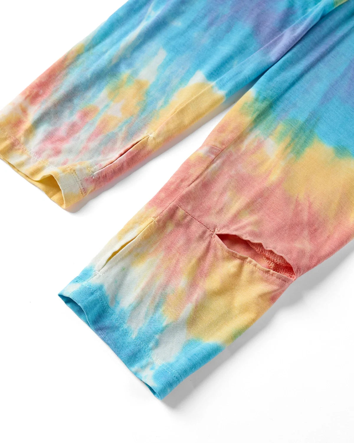 Omygoods Spiral Tie-Dye Wool Blend Long Sleeve T-Shirt