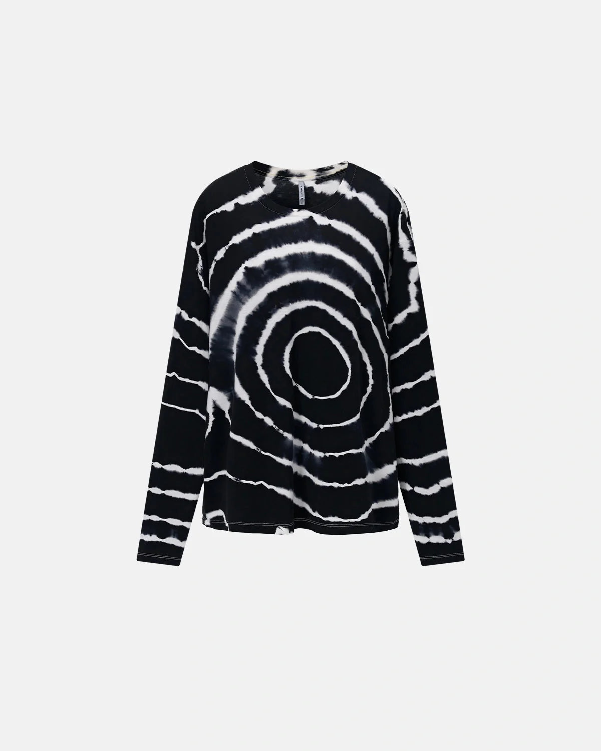 Omygoods Spiral Tie-Dye Wool Blend Long Sleeve T-Shirt