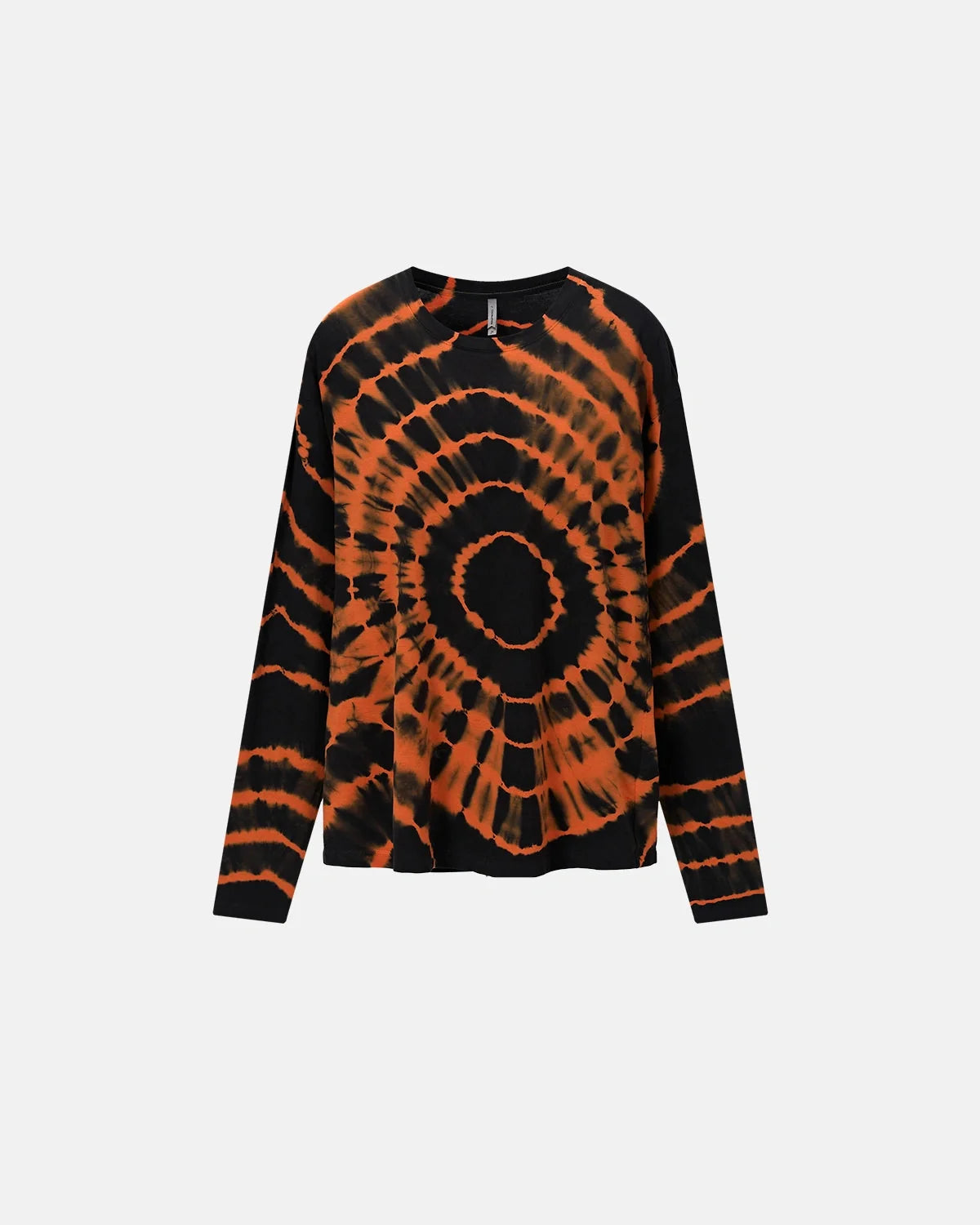 Omygoods Spiral Tie-Dye Wool Blend Long Sleeve T-Shirt