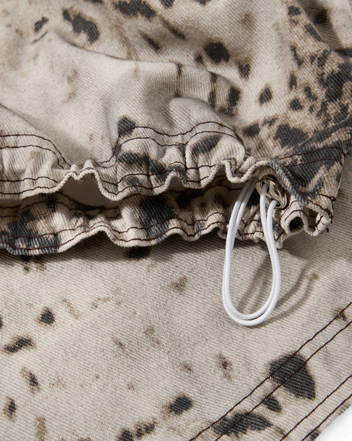 Omygoods Splatter Print Wide Leg Cargo Pants