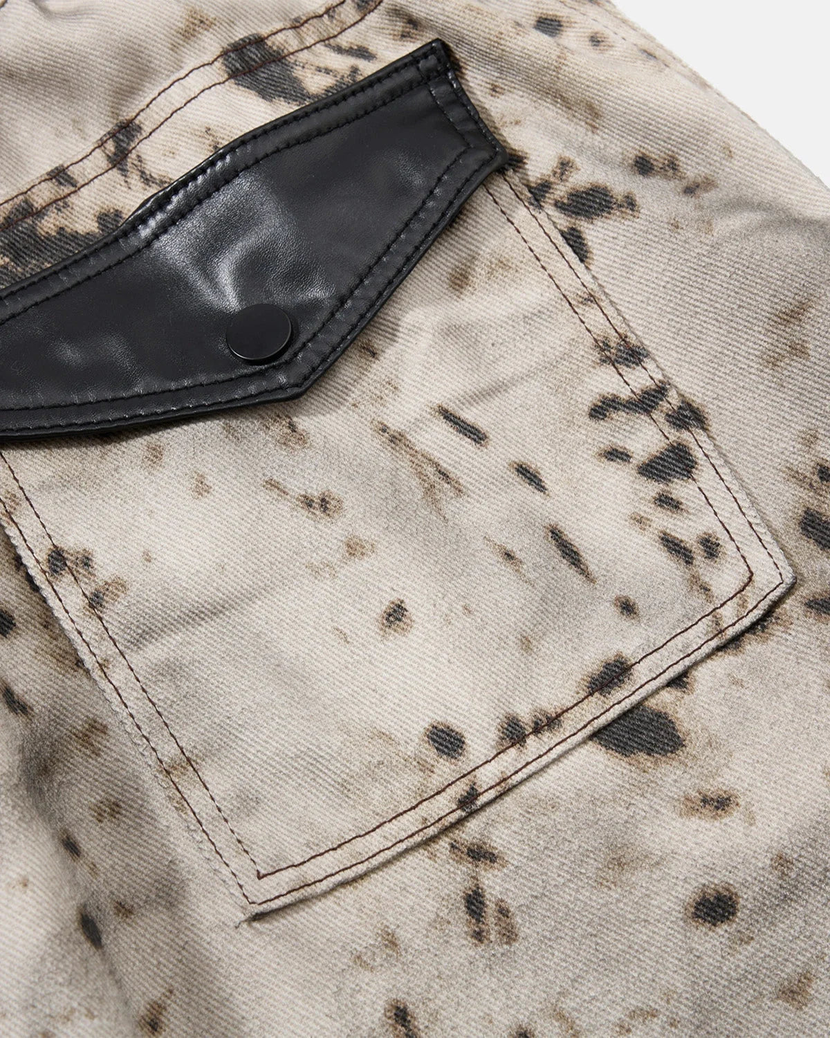 Omygoods Splatter Print Wide Leg Cargo Pants