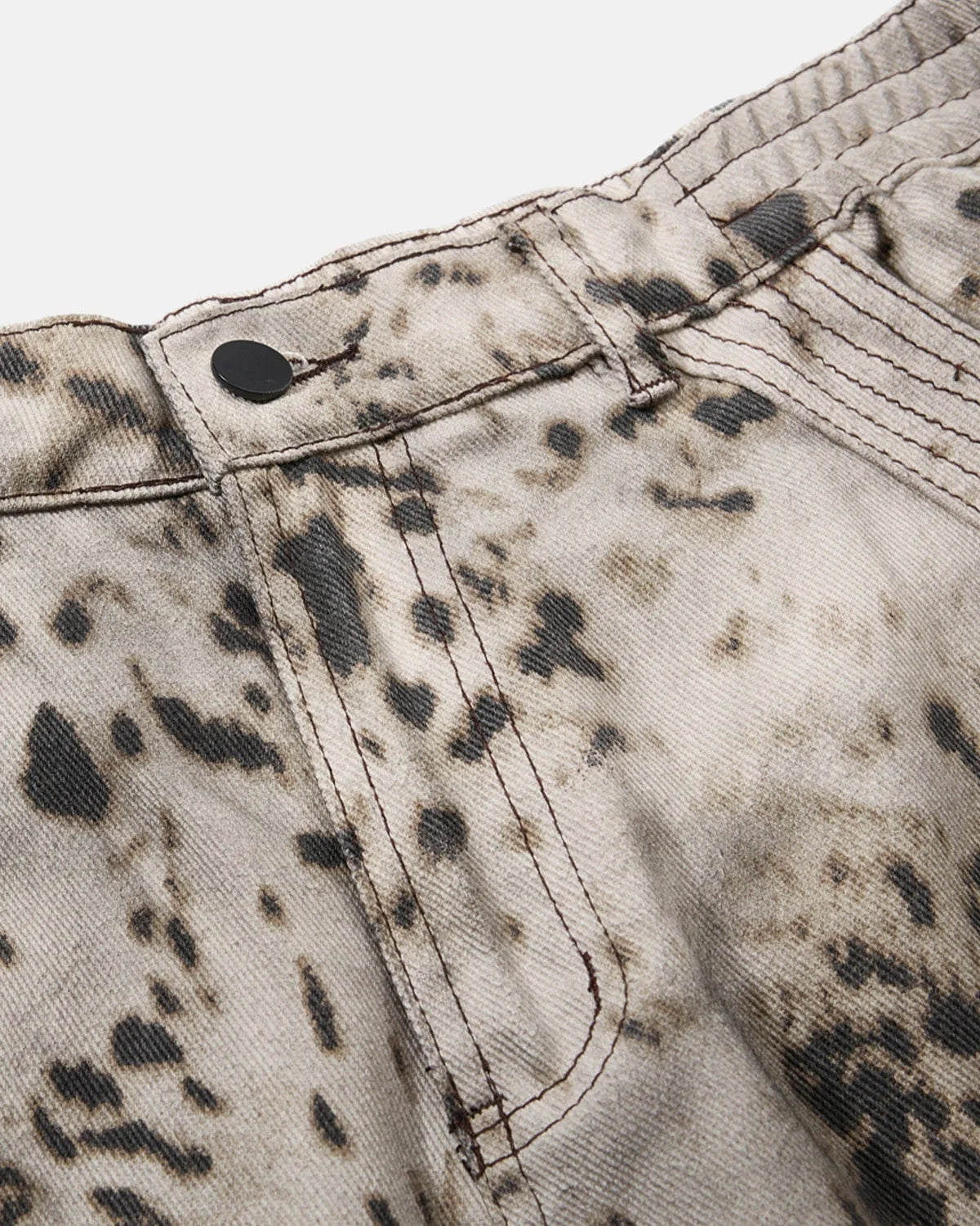 Omygoods Splatter Print Wide Leg Cargo Pants