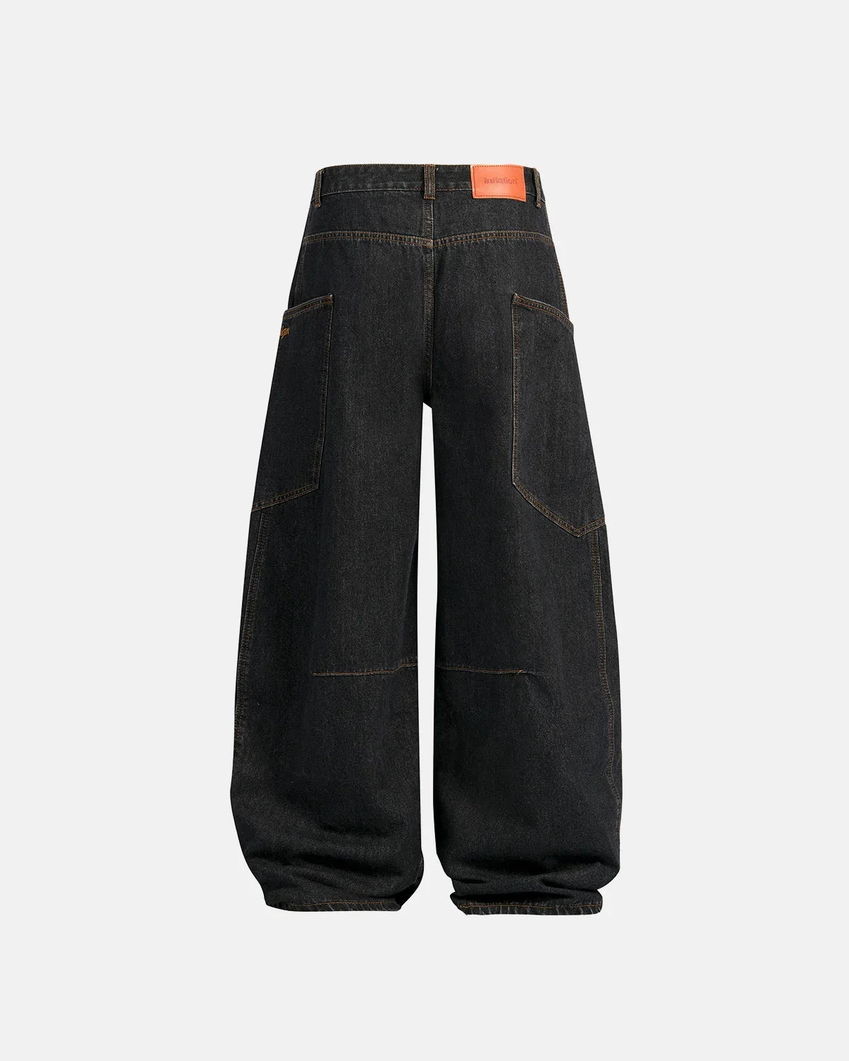 Omygoods Spray-Dyed Cargo Barrel Jeans
