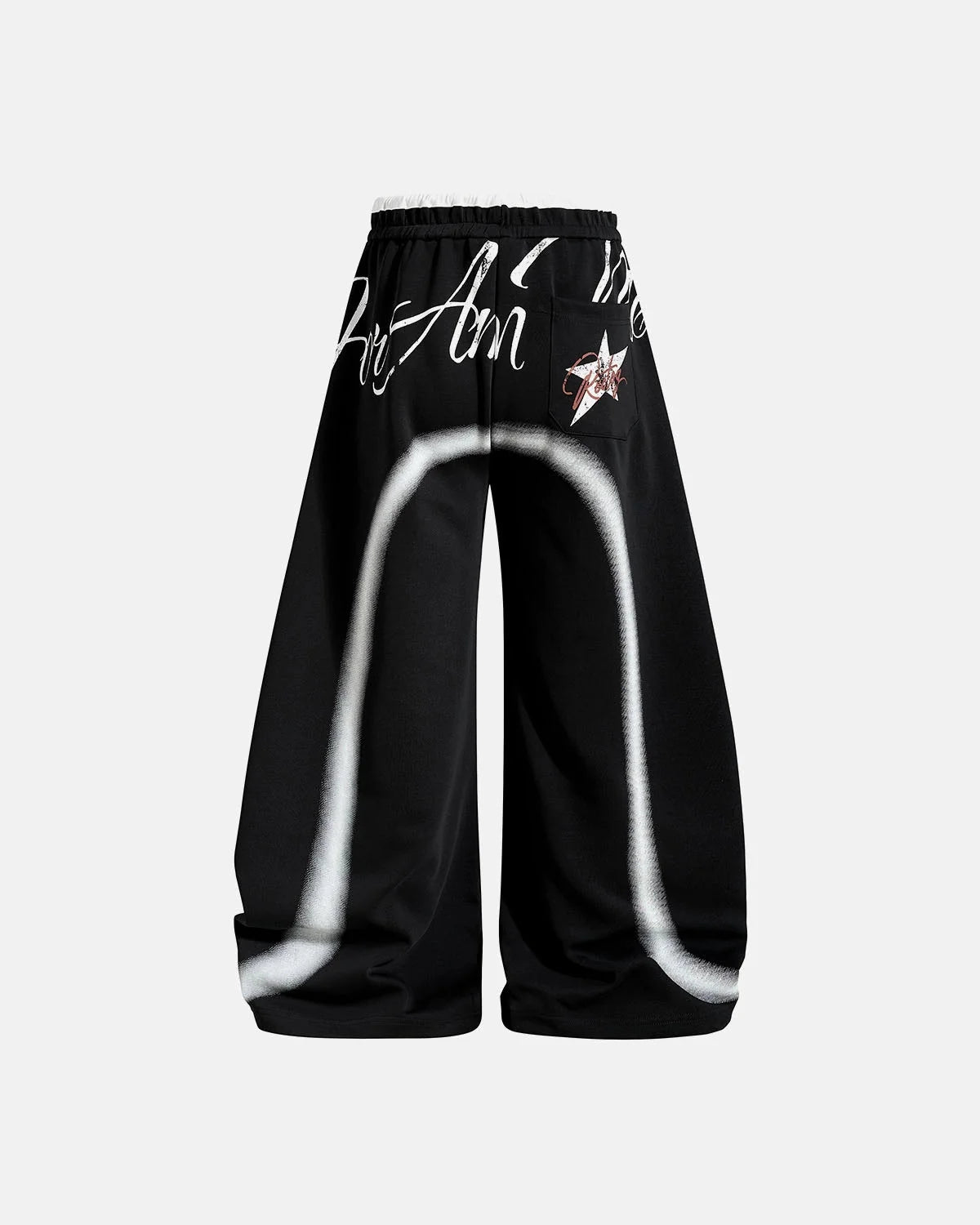 Omygoods Spray Graphic Barrel Sweatpants