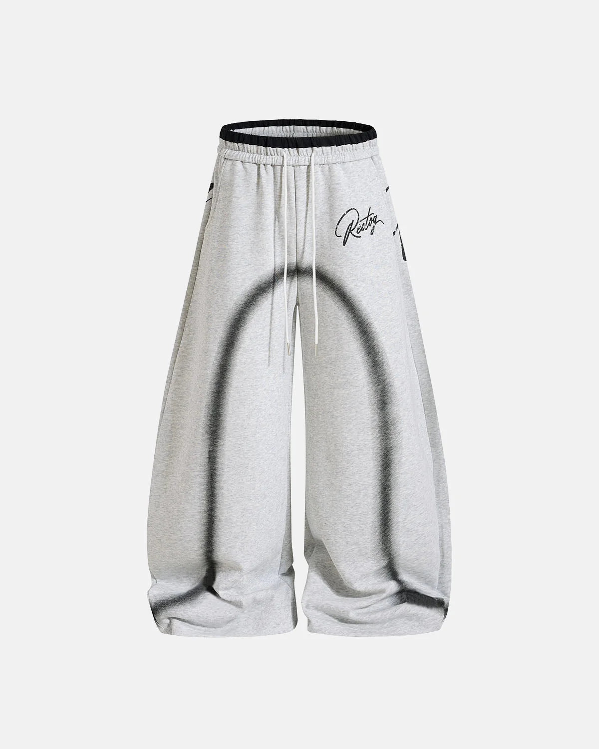 Omygoods Spray Graphic Barrel Sweatpants