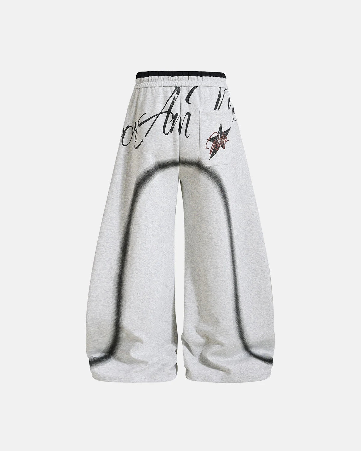 Omygoods Spray Graphic Barrel Sweatpants