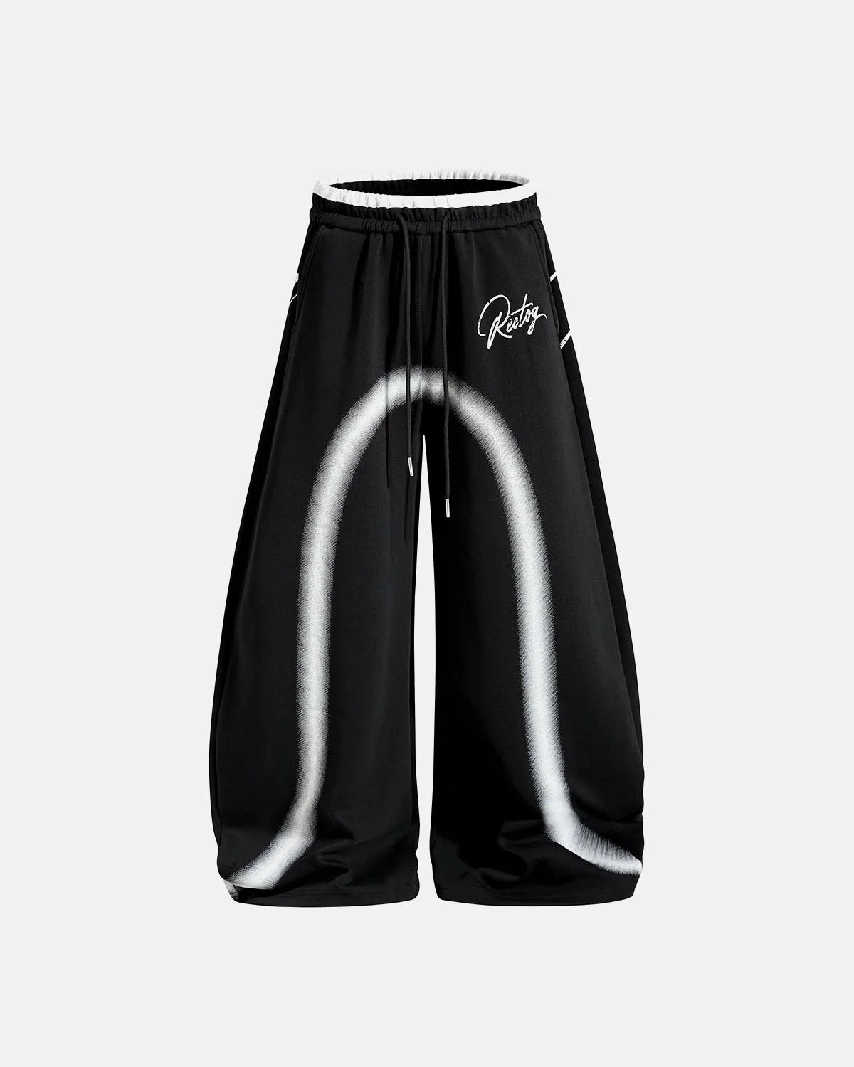 Omygoods Spray Graphic Barrel Sweatpants