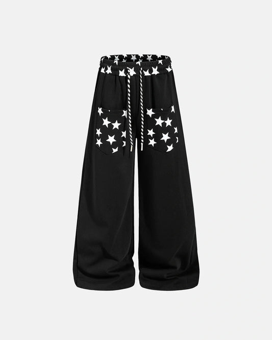 Omygoods Star Graphic Barrel Sweatpants