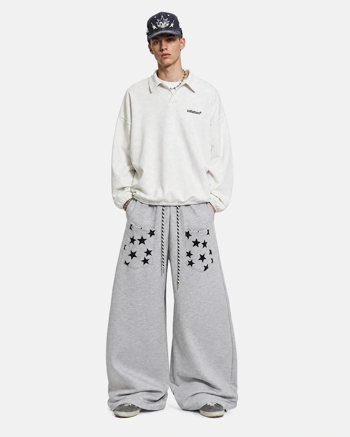 Omygoods Star Graphic Barrel Sweatpants