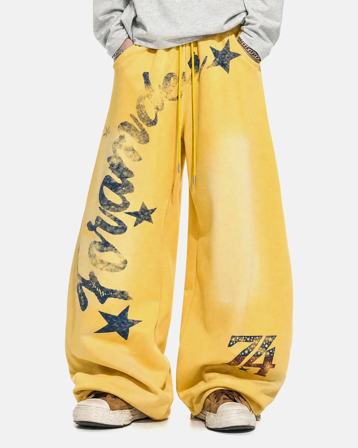 Omygoods Star Graphic Barrel Sweatpants