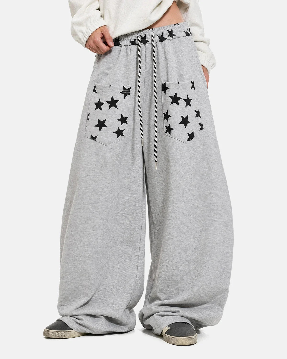 Omygoods Star Graphic Barrel Sweatpants