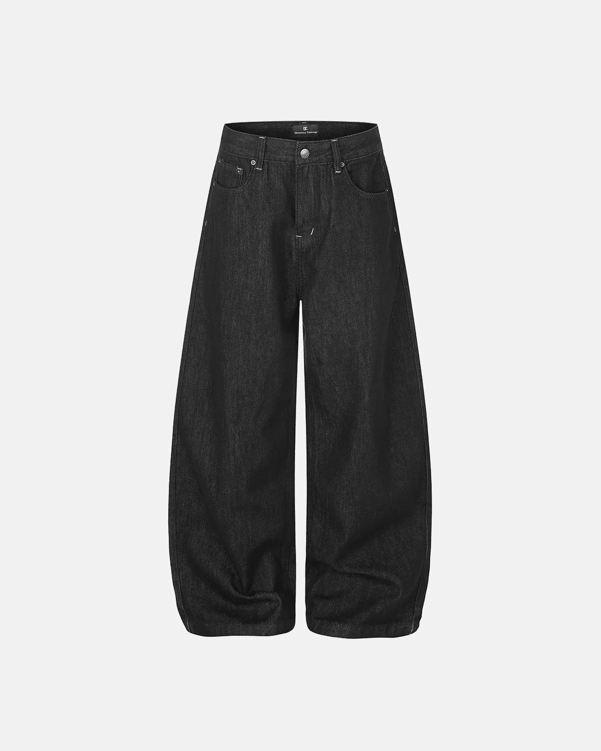 Omygoods Star Graphic Raw Barrel Jeans